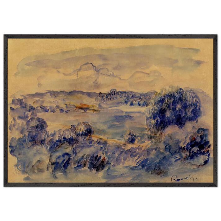 Wall artGuernsey Landscape - Pierre-Auguste Renoir 70x100 cm / 28x40 inches Framed Art Print – Black Wooden Frame