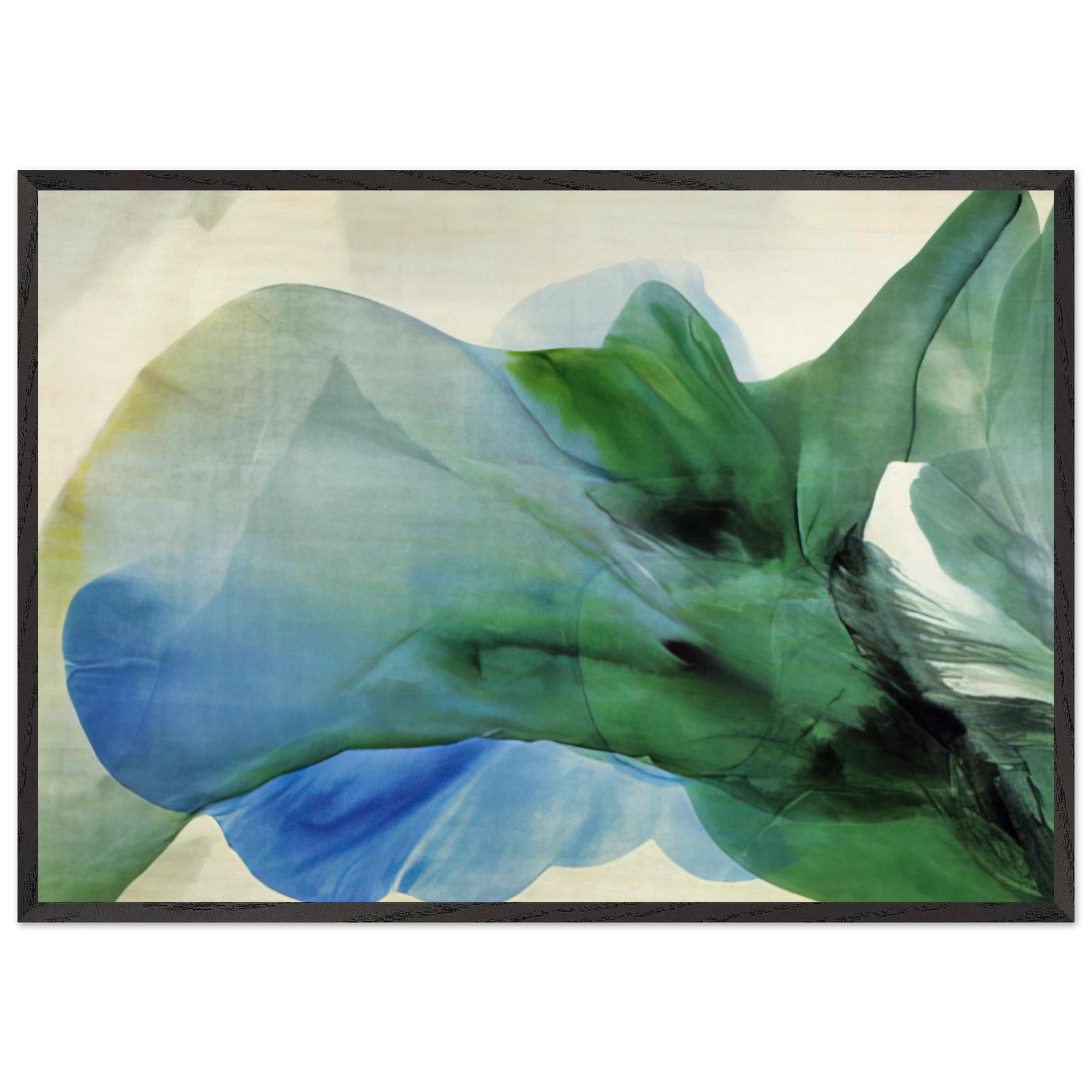 Phenomena Kwan Yin - 1969 - Paul Jenkins 70x100 cm / 28x40 inches Framed Art Print – Black Wooden Frame