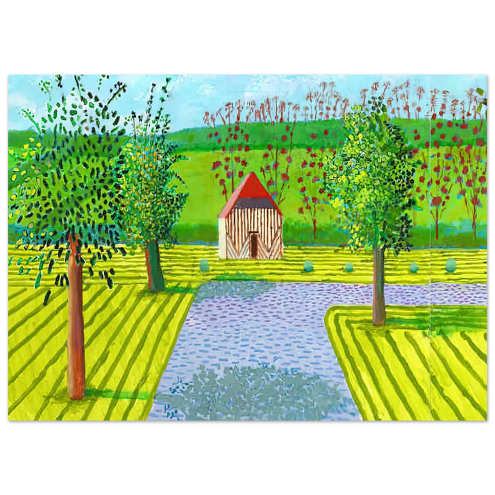David Hockney - David Hockney Wall art - 45x60 cm / 18x24 Inches - Premium Wooden Framed Poster With Fine Art Paper - White frame