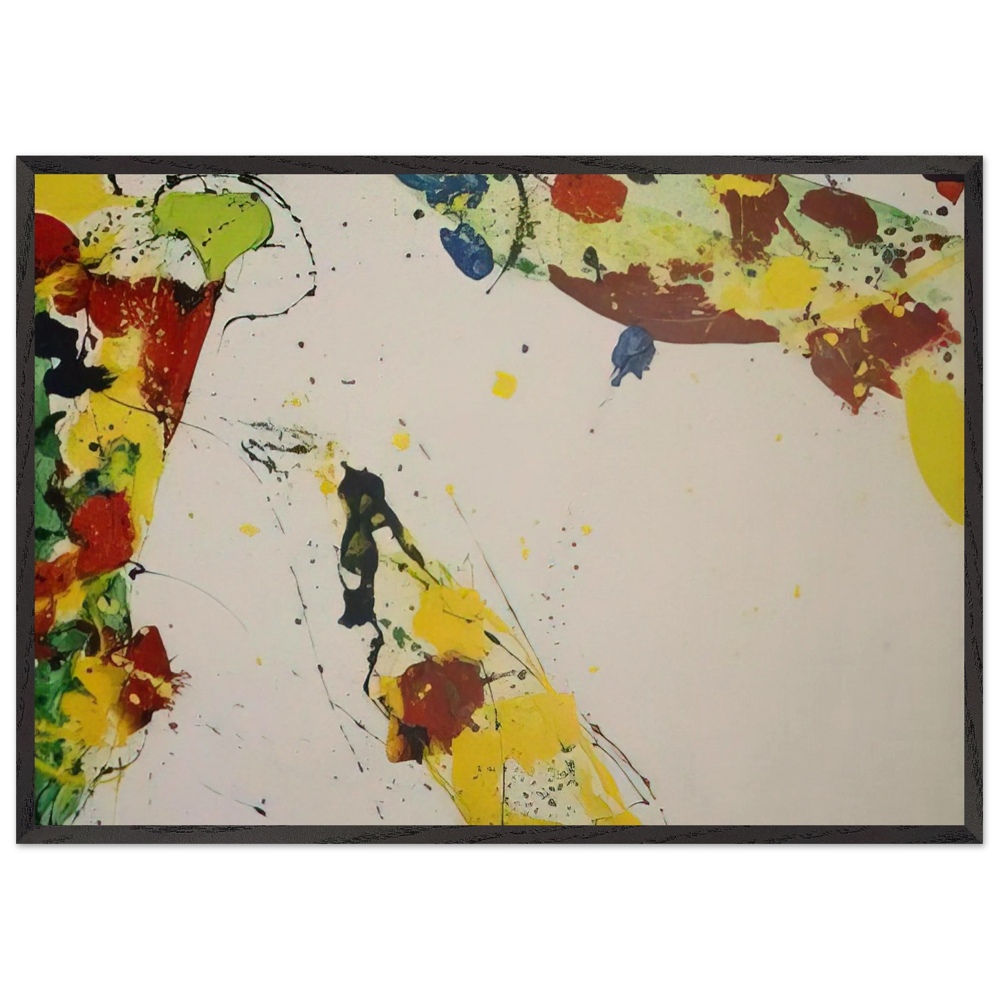 Coral Trails - Sam Francis 70x100 cm / 28x40 inches Framed Art Print – Black Wooden Frame