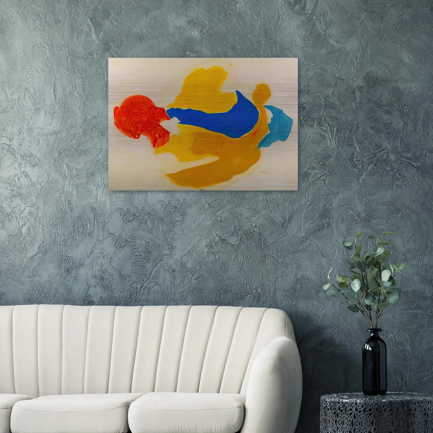 Blue Jay - 1963 United States - Helen Frankenthaler Brushed Aluminum Print - 70x100 cm / 28x40 inches | Helen Frankenthaler Aluminum Print | Helen Frankenthaler Prints