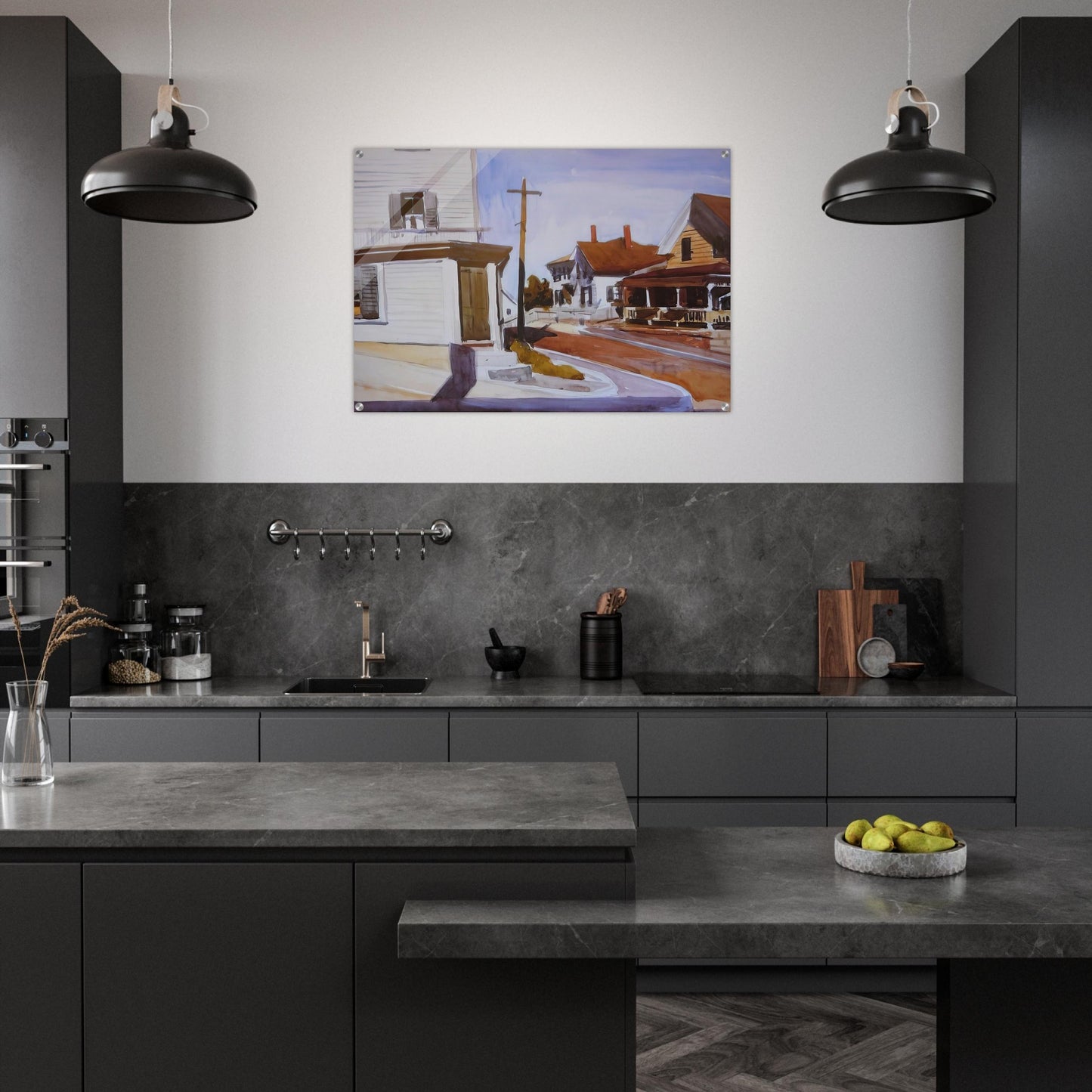 Street Corner - Edward Hopper Acrylic Print - 70x100 cm / 28x40″ inches