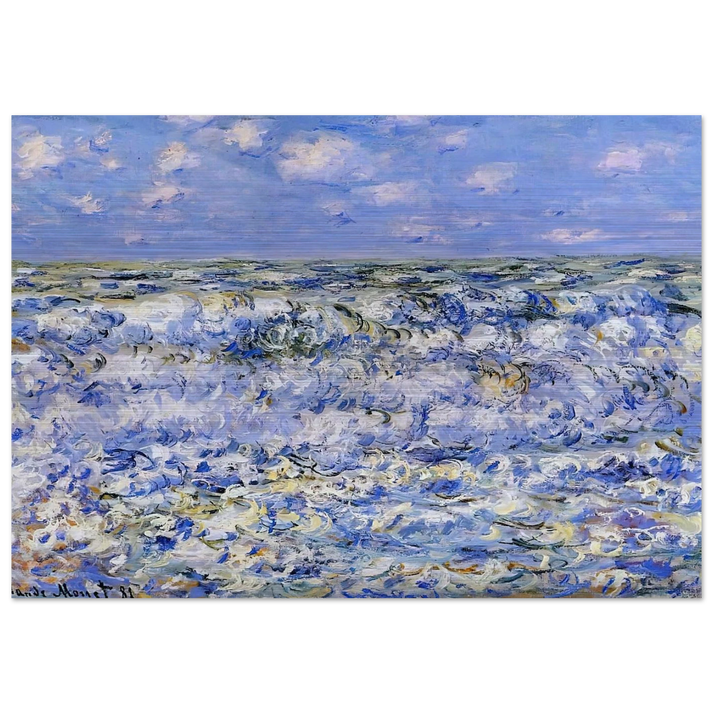 Waves Breaking - claude monet Brushed Aluminum Print - 70x100 cm / 28x40 inches | claude monet Aluminum Print | claude monet Prints