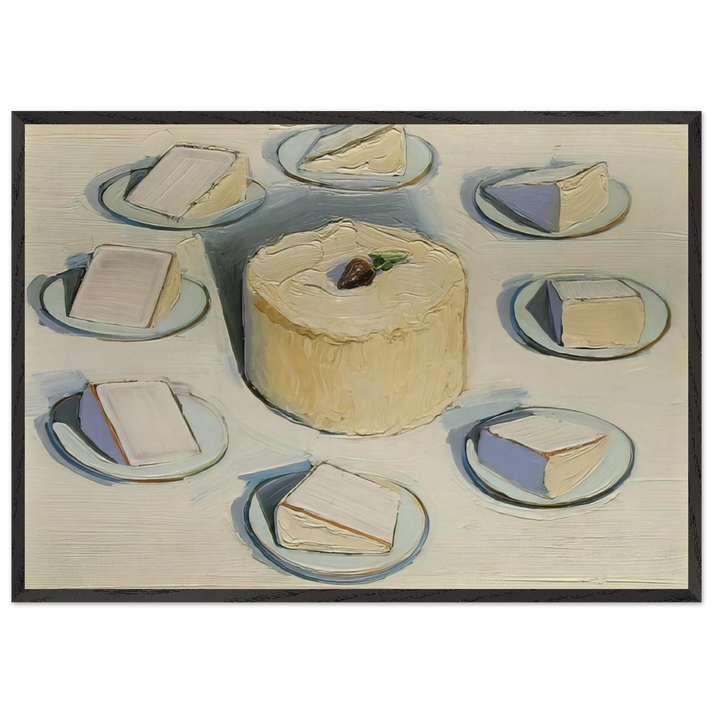 Around the Cake - 1962 - Wayne Thiebaud 70x100 cm / 28x40 inches Framed Art Print – Black Wooden Frame