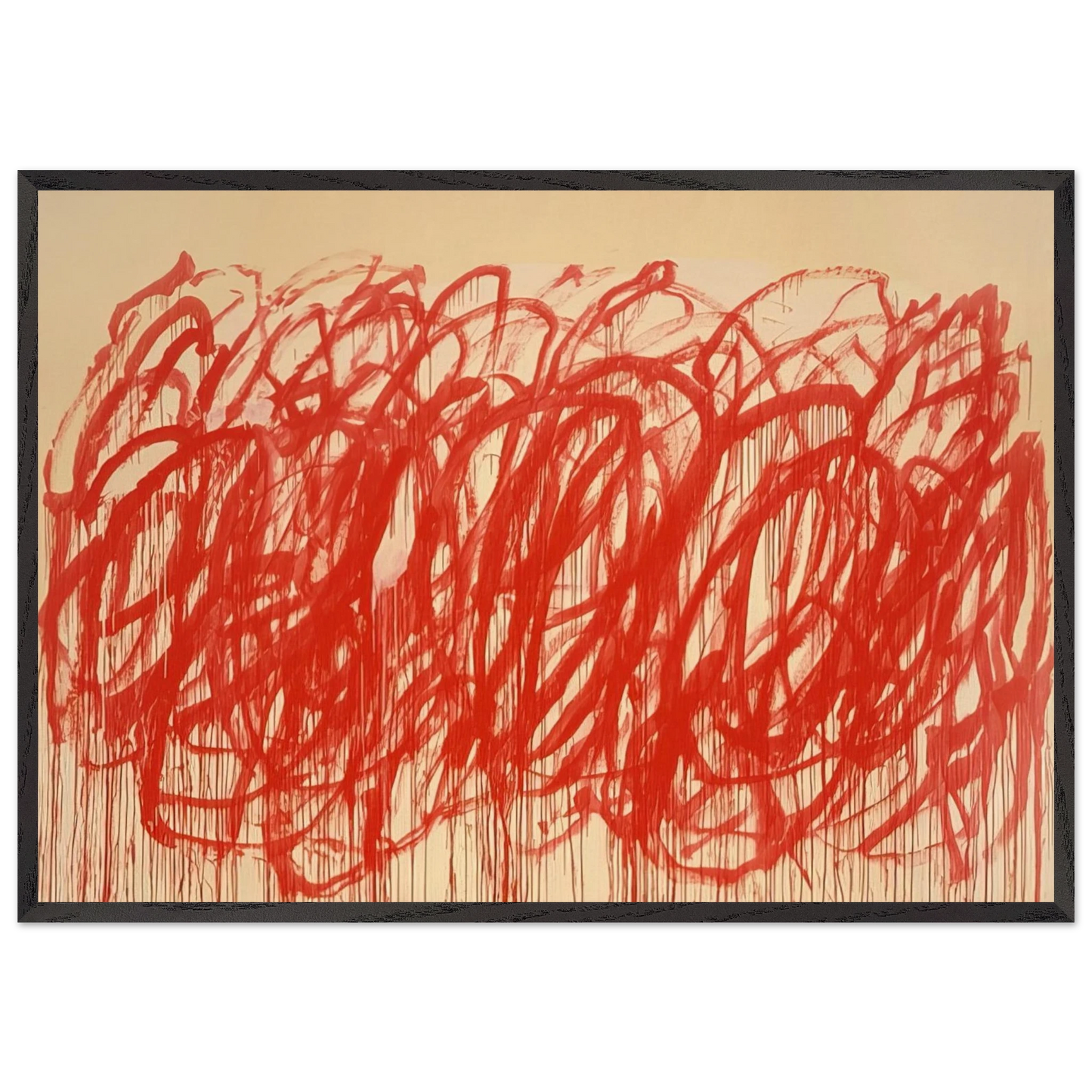 Untitled Bacchus - Cy Twombly Framed Art Print – Black Wooden Frame - Default Title - -Framed Art Print