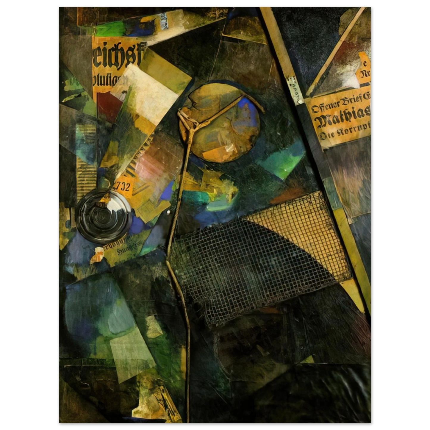 Kurt Schwitters - MERZ PICTURE 25A THE STAR PICTURE 1920 Fine Art Poster - Default Title