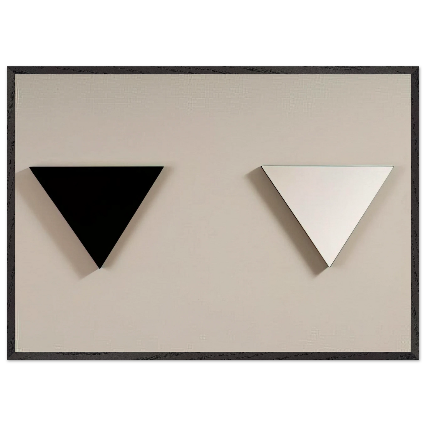 MIRROR OBJECT 1973 - Blinky Palermo 70x100 cm / 28x40 inches Framed Art Print – Black Wooden Frame