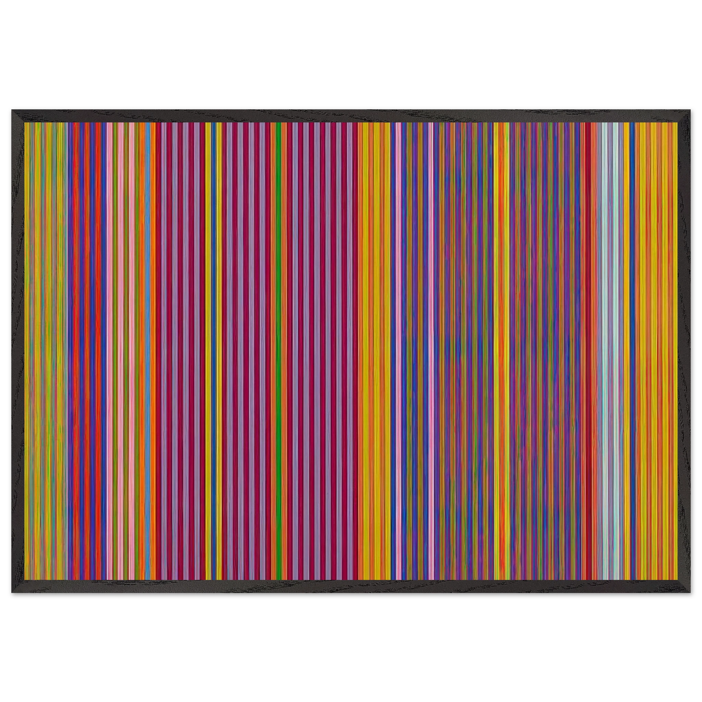 Tarzan Series I - 1969 - Gene Davis Framed Art Print – Black Wooden Frame - Default Title - -Framed Art Print