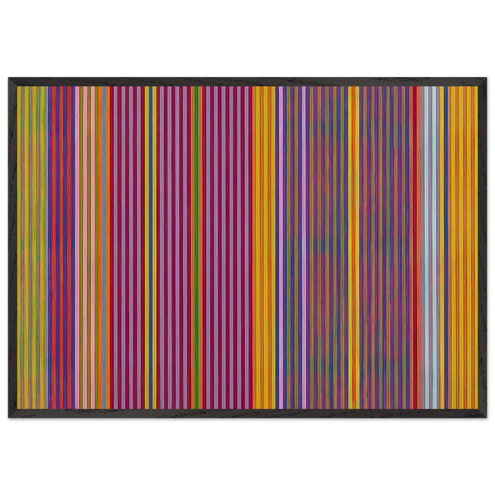 Tarzan Series I - 1969 - Gene Davis 70x100 cm / 28x40 inches Framed Art Print – Black Wooden Frame