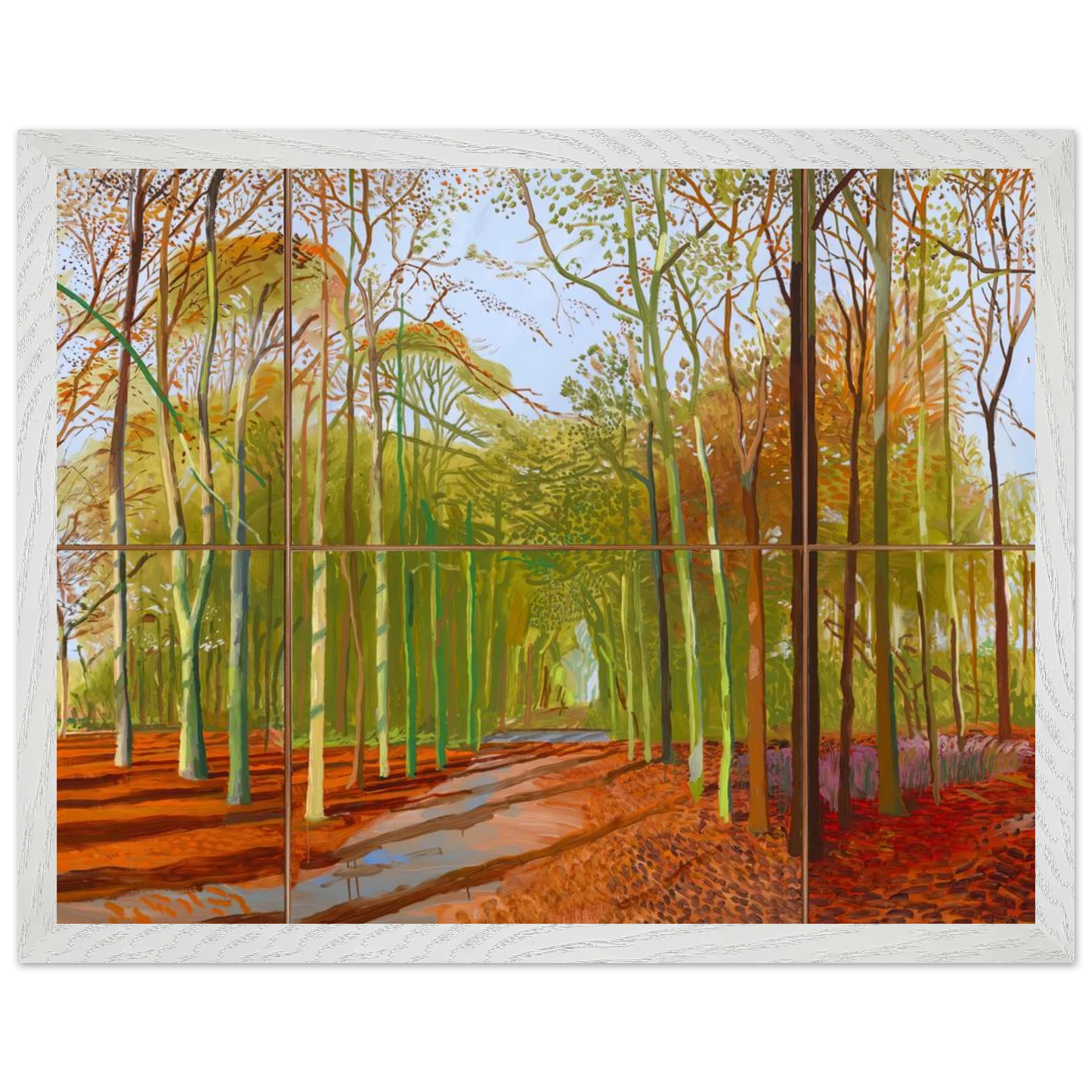 David Hockney - Woldgate Woods, 21, 23 & 29 November 2006 - 25x60 cm / 10x24 inches - Fine Art Poster-canvas - -