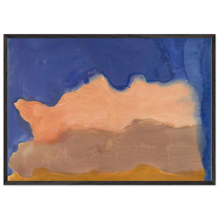 Moontide 1968- - Helen Frankenthaler 70x100 cm / 28x40 inches Framed Art Print – Black Wooden Frame