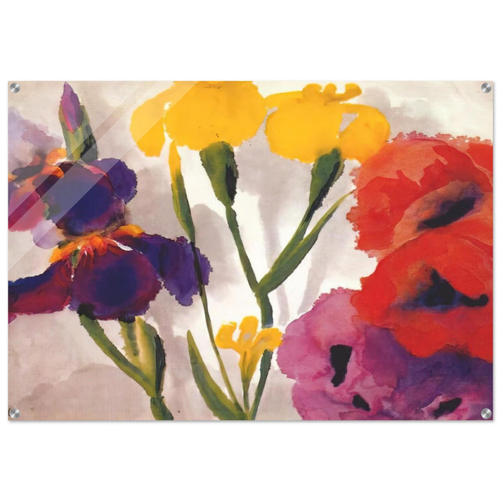 Irises and poppies - Emil Nolde Acrylic Print - 70x100 cm / 28x40″ inches