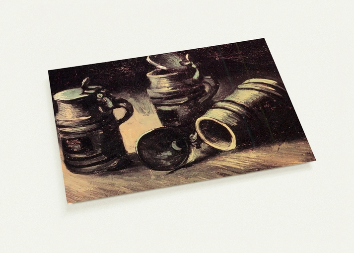Beer Tankards By Vincent van Gogh Pack of 10 Post Cards | Vincent van Gogh Post Cards | A6 (10.5 x 14.8 cm) - 4.1 x 5.8 inches