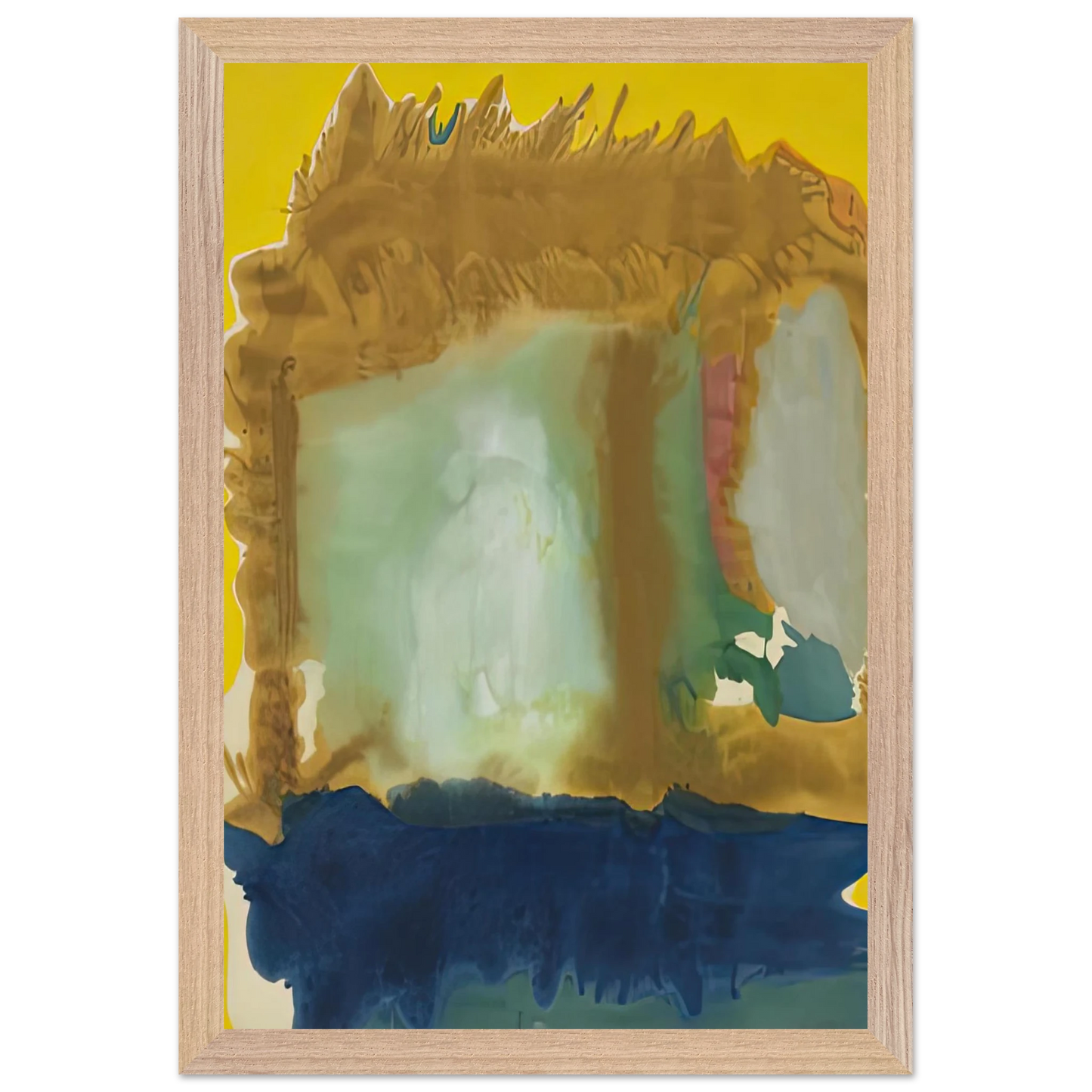Helen Frankenthaler - Milkwood Arcade, 1963- Wall Art - 21x29.7 cm / 8x12" - Premium Wooden Framed Poster With Fine Art Paper - White frame