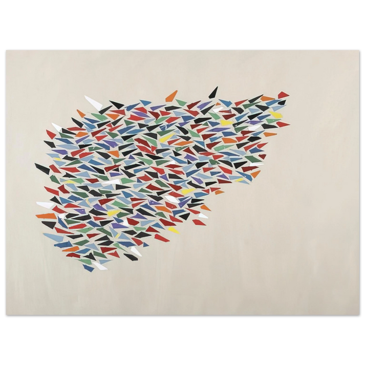 Robert Goodnough - Color Shapes on Gray - 1979 75x100 cm / 30x40inches Fine Art Poster