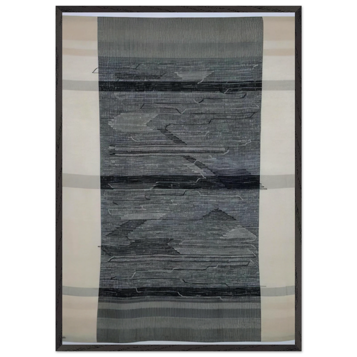 MONTE ALBAN 1936 - Anni Albers Framed Art Print – Black Wooden Frame - Default Title - -Framed Art Print