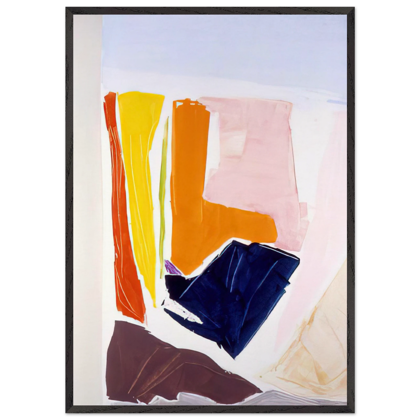 Catalan Via Paris - 1984 - Ronnie Landfield 70x100 cm / 28x40 inches Framed Art Print – Black Wooden Frame