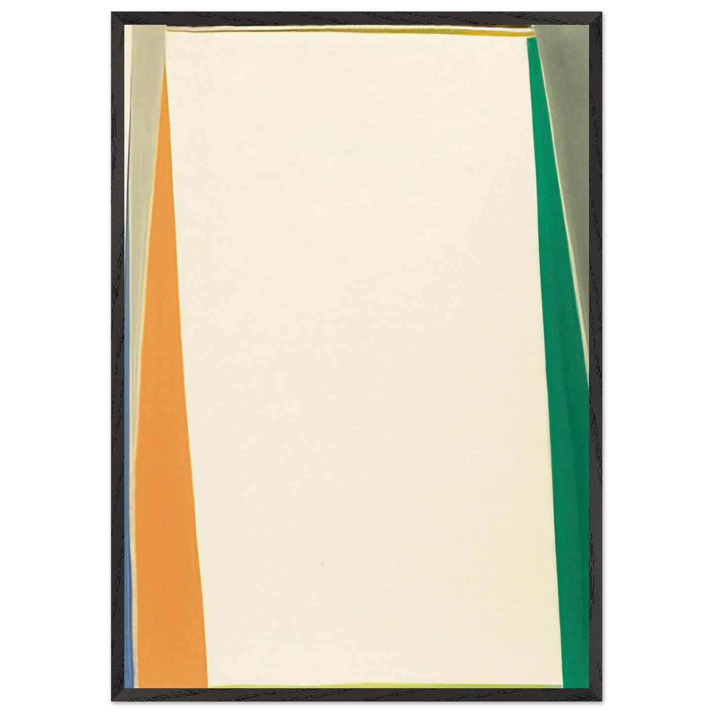 Open White Center - 1974 - Larry Zox 70x100 cm / 28x40 inches Framed Art Print – Black Wooden Frame