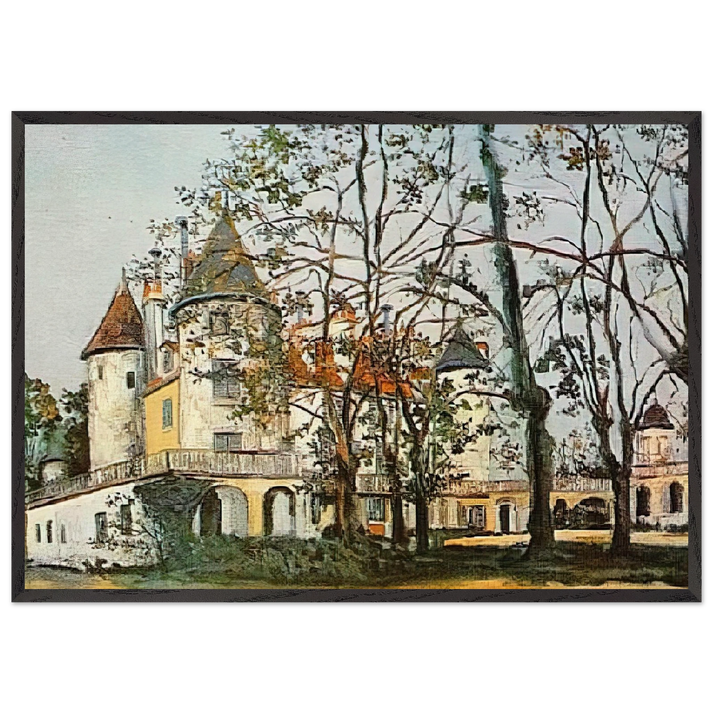 The Castle N2 - Maurice Utrillo 70x100 cm / 28x40 inches Framed Art Print – Black Wooden Frame