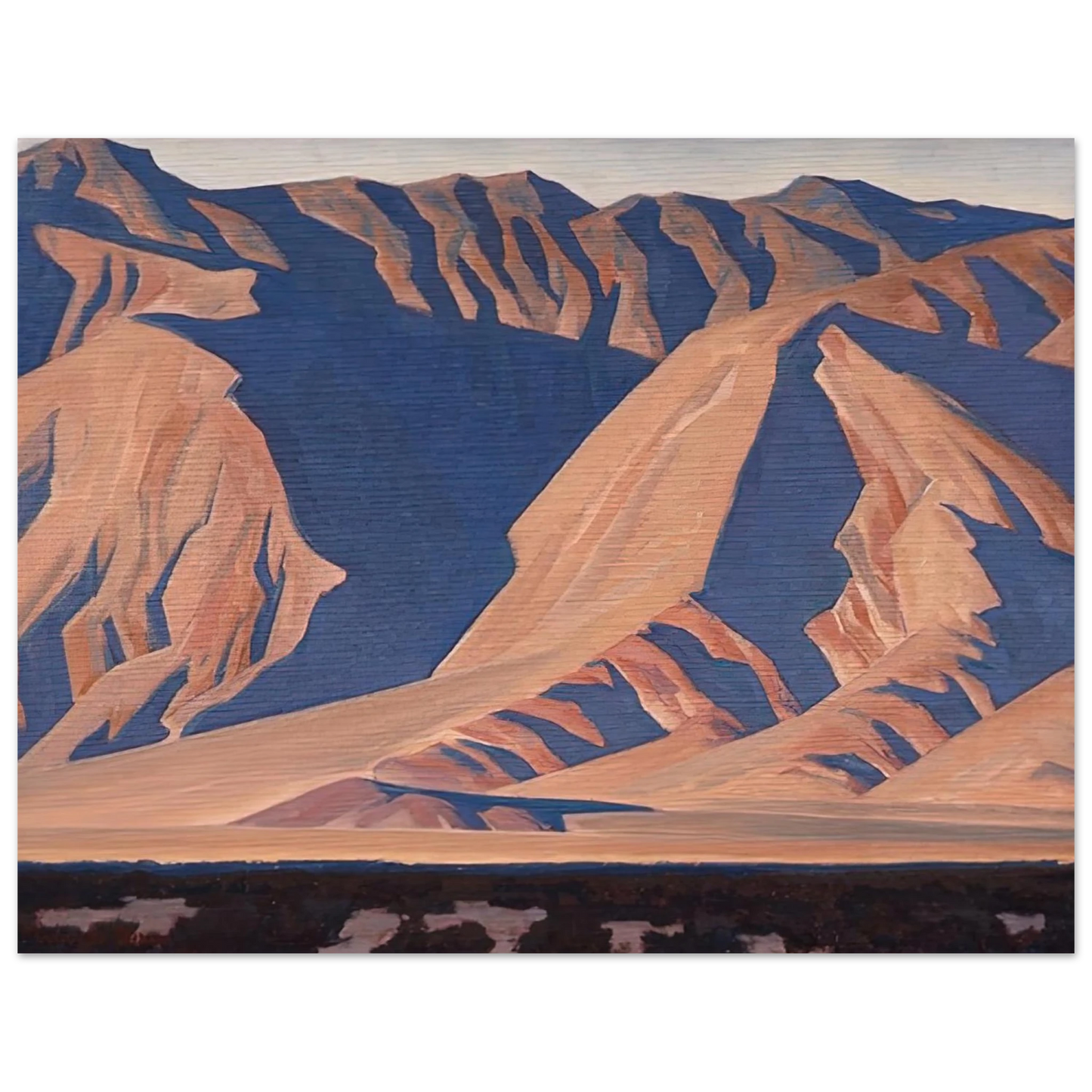 Maynard Dixon - INYO MOUNTAINS 1944 Wall art - 20x25 cm / 8x10 inches - Premium Wooden Framed Poster With Fine Art Paper-canvas - Wood frame