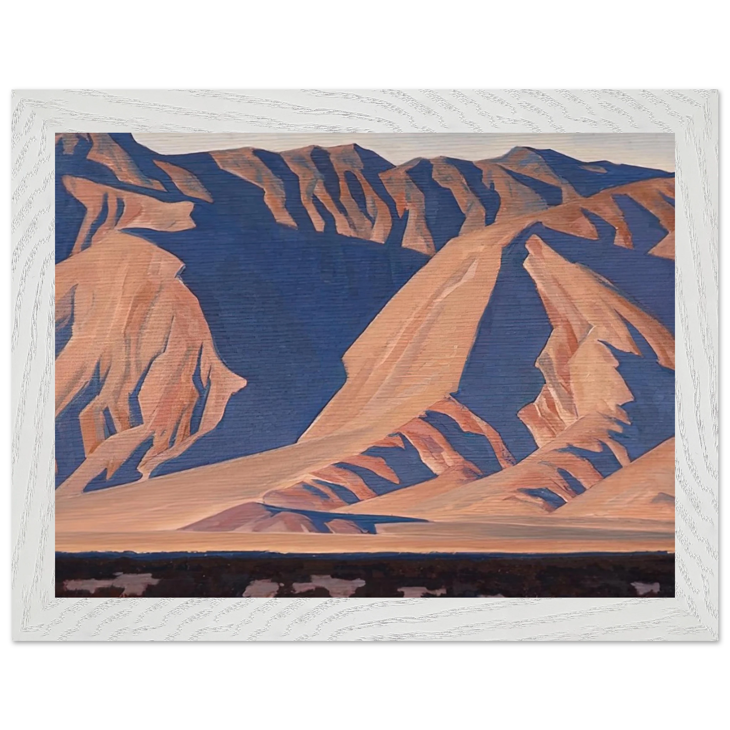 Maynard Dixon - INYO MOUNTAINS 1944 Wall art - 70x100 cm / 28x40 inches - Premium Wooden Framed Poster With Fine Art Paper-canvas - White frame