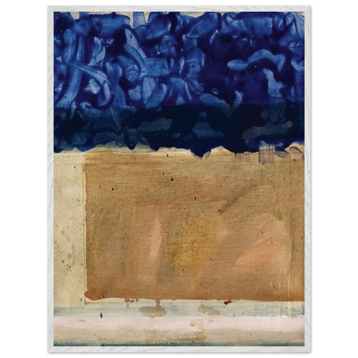 Helen Frankenthaler - Shoreline - 1952 Wall art - A2 (42 x 59.4 cm) - Premium Wooden Framed Poster With Fine Art Paper - White frame