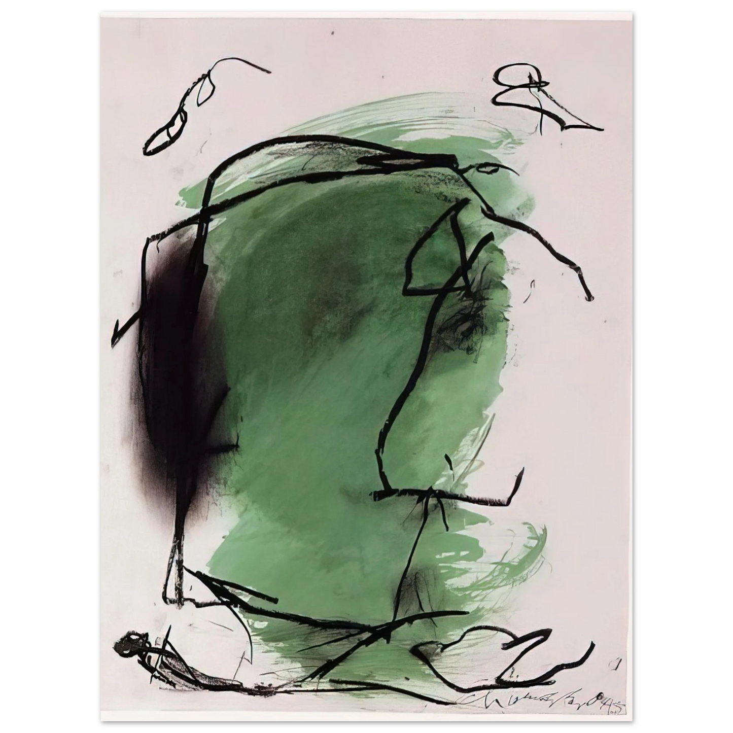 Emil Schumacher - G-1 - 1985 Fine Art Poster - Default Title