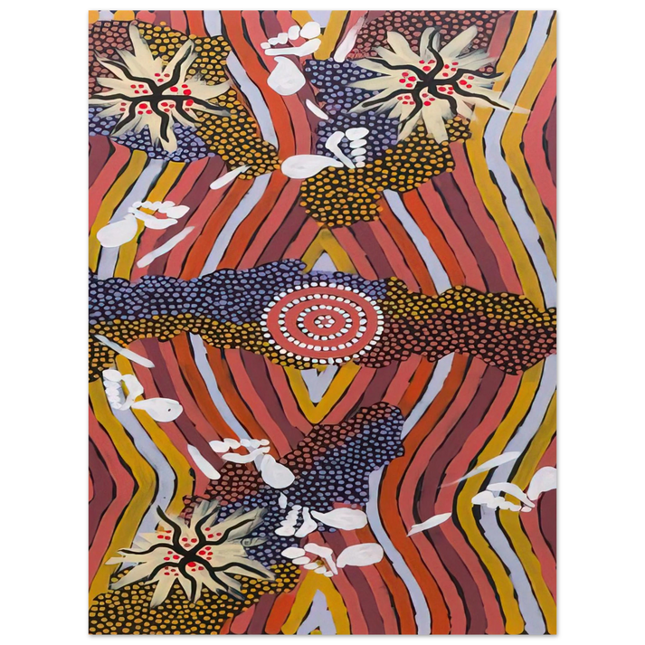 Clifford Possum Tjapaltjarri - Womans Dreaming - 2000 75x100 cm / 30x40inches Fine Art Poster