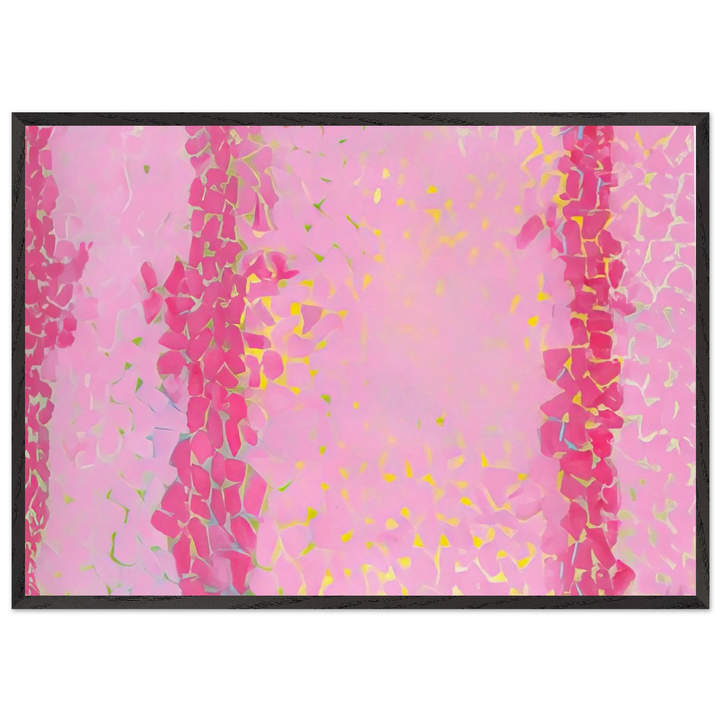 WIND AND CREPE MYRTLE CONCERTO 1973 - Alma Woodsey Thomas Framed Art Print – Black Wooden Frame - Default Title - -Framed Art Print