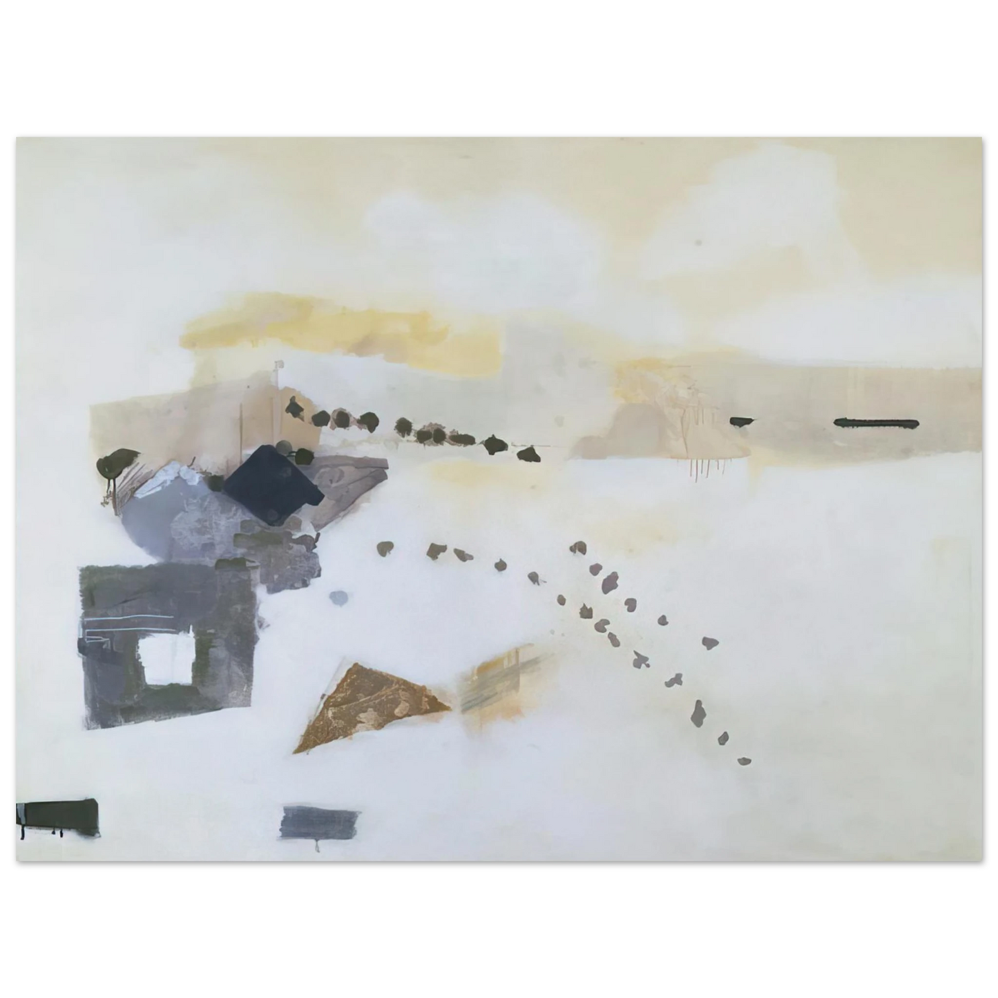 Kenzo Okada - Footsteps - 1954 Fine Art Poster - Default Title