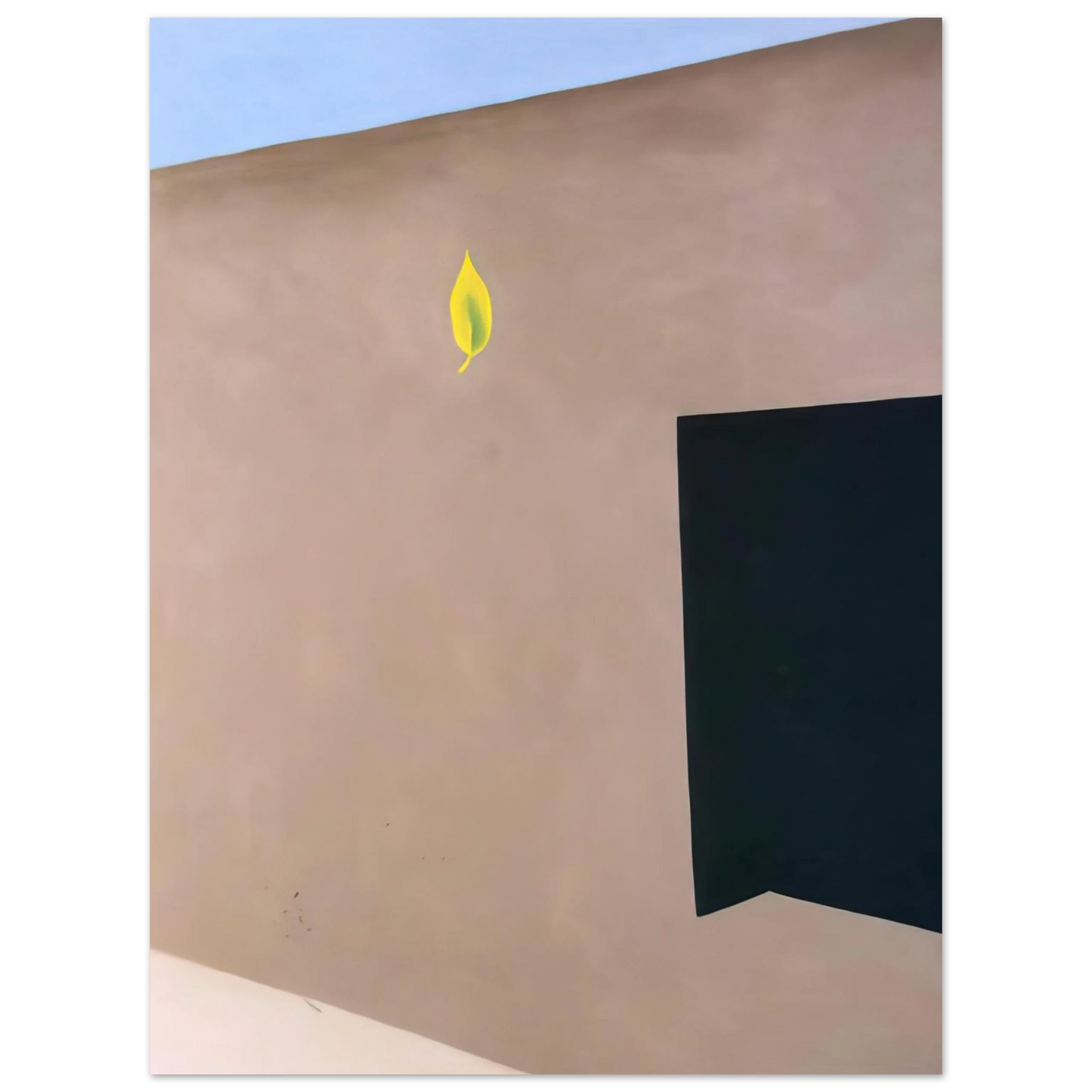 Georgia O'Keeffe - Patio Door with Green Leaf Fine Art Poster - 13x18 cm / 5x7 inches