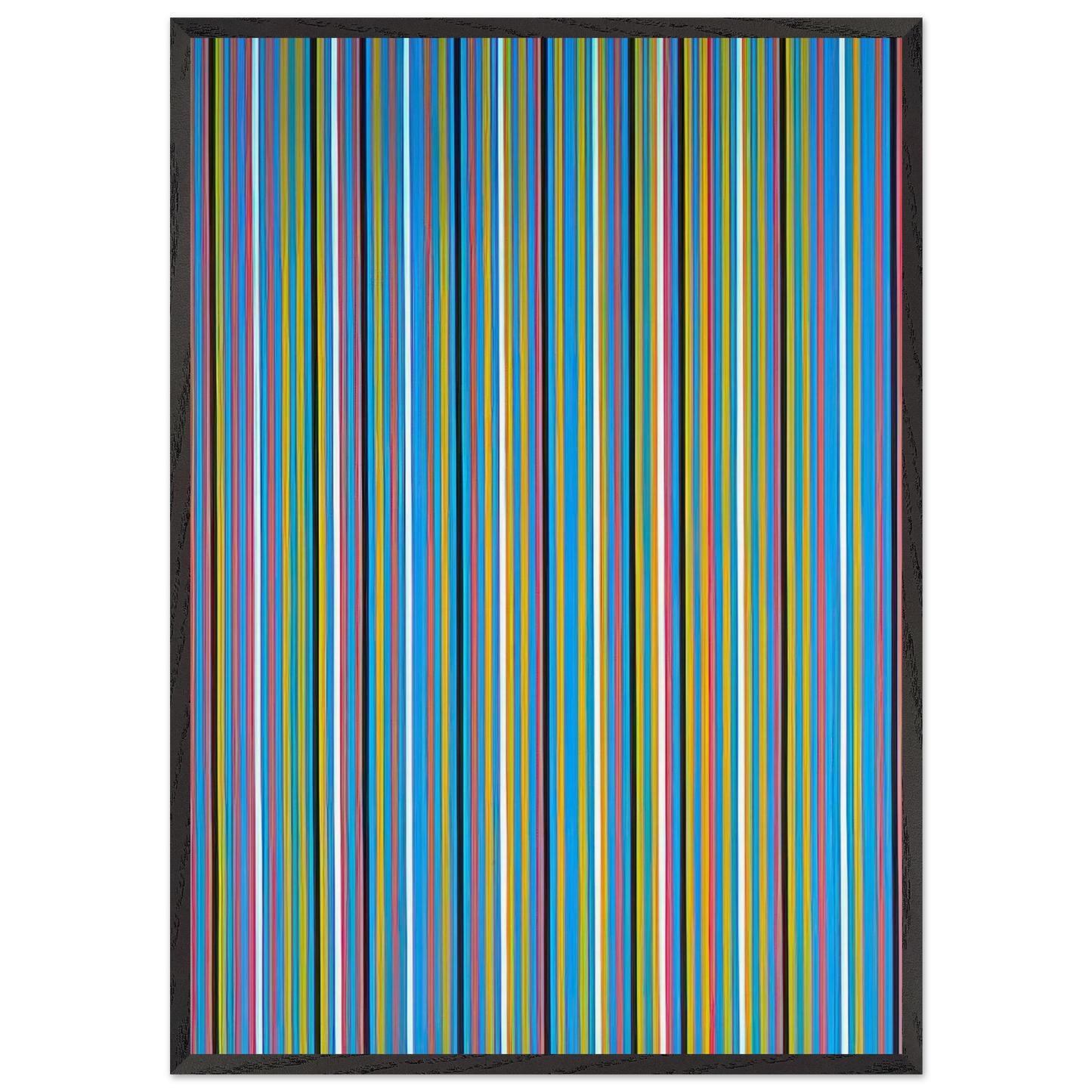 ACHEAN 1981 - Bridget Riley 70x100 cm / 28x40 inches Framed Art Print – Black Wooden Frame