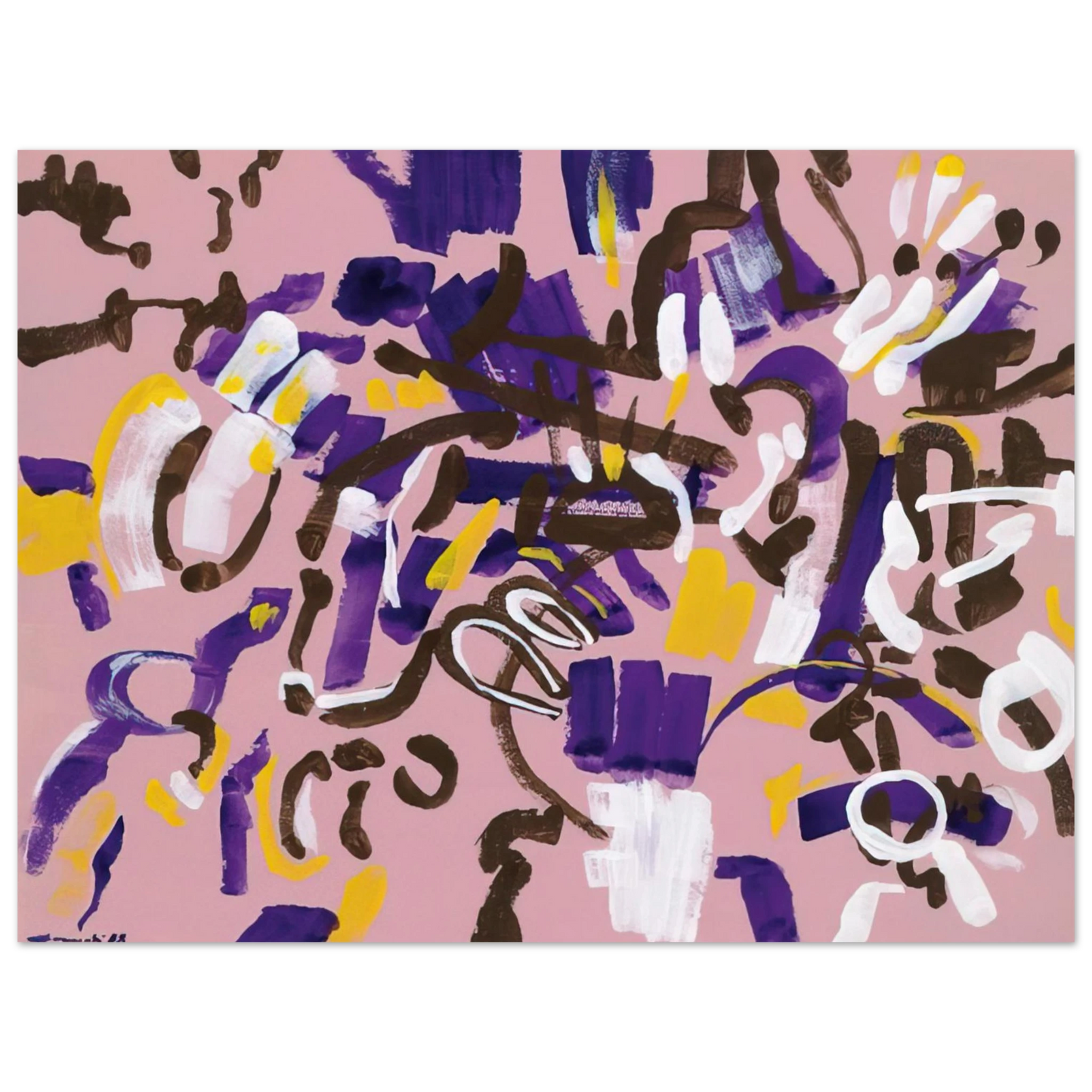 Carla Accardi - Rosa-Viola-Bianco - 1968 Fine Art Poster - Default Title