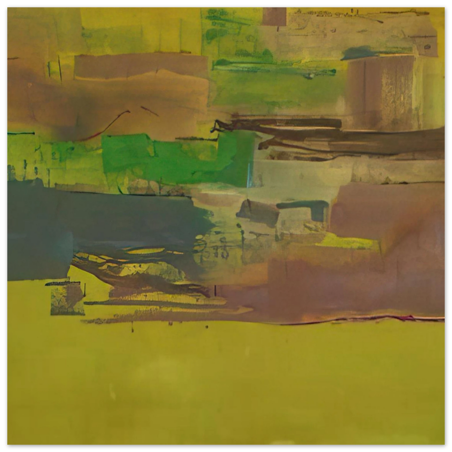 Helen Frankenthaler - August Deep - 1978 Wall art - 15x20 cm / 6x8 inches - Premium Wooden Framed Poster With Fine Art Paper - Wood frame