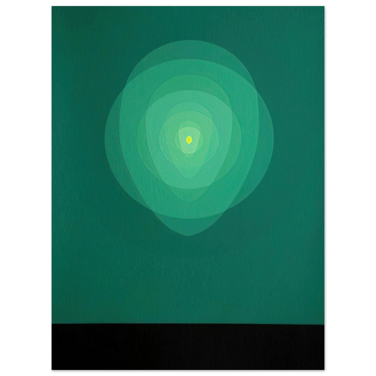 Clarence Holbrook Carter - Green Mandala - 1969 Fine Art Poster - Default Title