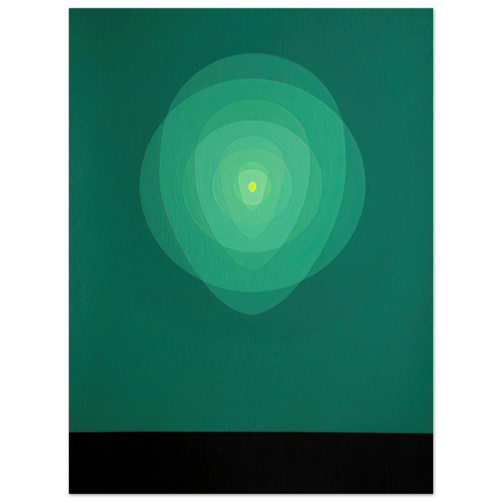 Clarence Holbrook Carter - Green Mandala - 1969 75x100 cm / 30x40inches Fine Art Poster