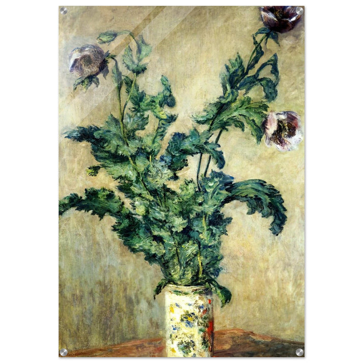 Purple Poppies - claude monet Acrylic Print - 70x100 cm / 28x40″ inches