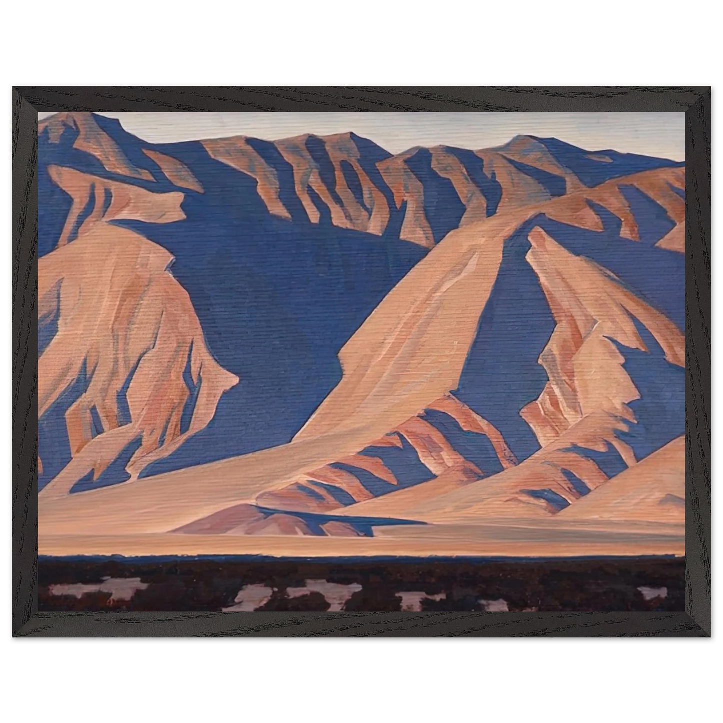 Maynard Dixon - INYO MOUNTAINS 1944 Wall art - 13x18 cm / 5x7 inches - Premium Wooden Framed Poster With Fine Art Paper-canvas - Wood frame