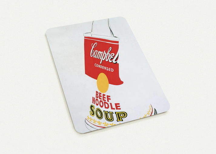 Crushed Campbell's Soup Can Beef Noodle By Andy Warhol Pack of 10 Post Cards | Andy Warhol Post Cards | A6 (10.5 x 14.8 cm) - 4.1 x 5.8 inches