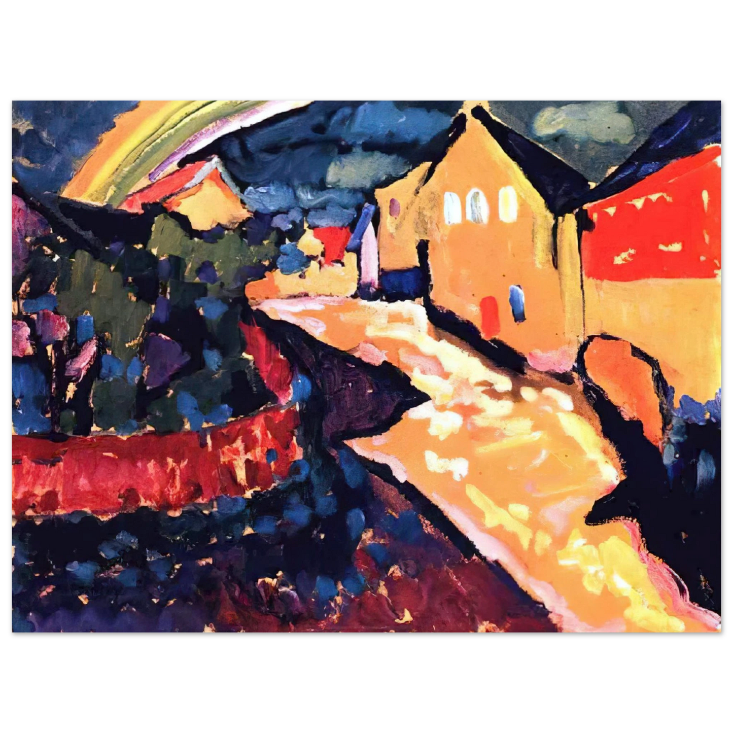 Wassily Kandinsky - MURNAU WITH RAINBOW 1909 Fine Art Poster - Default Title