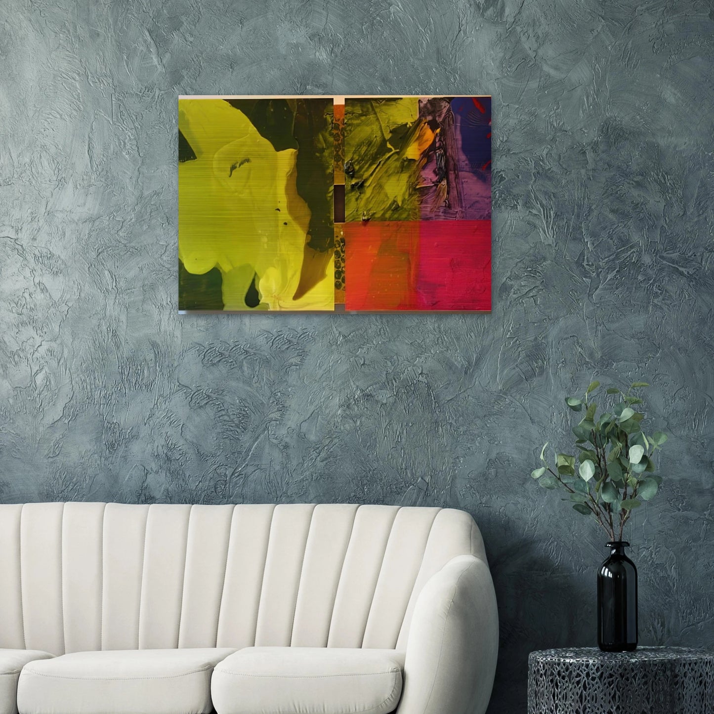 Sea Color - Sam Gilliam Brushed Aluminum Print - 70x100 cm / 28x40 inches | Sam Gilliam Aluminum Print | Sam Gilliam Prints