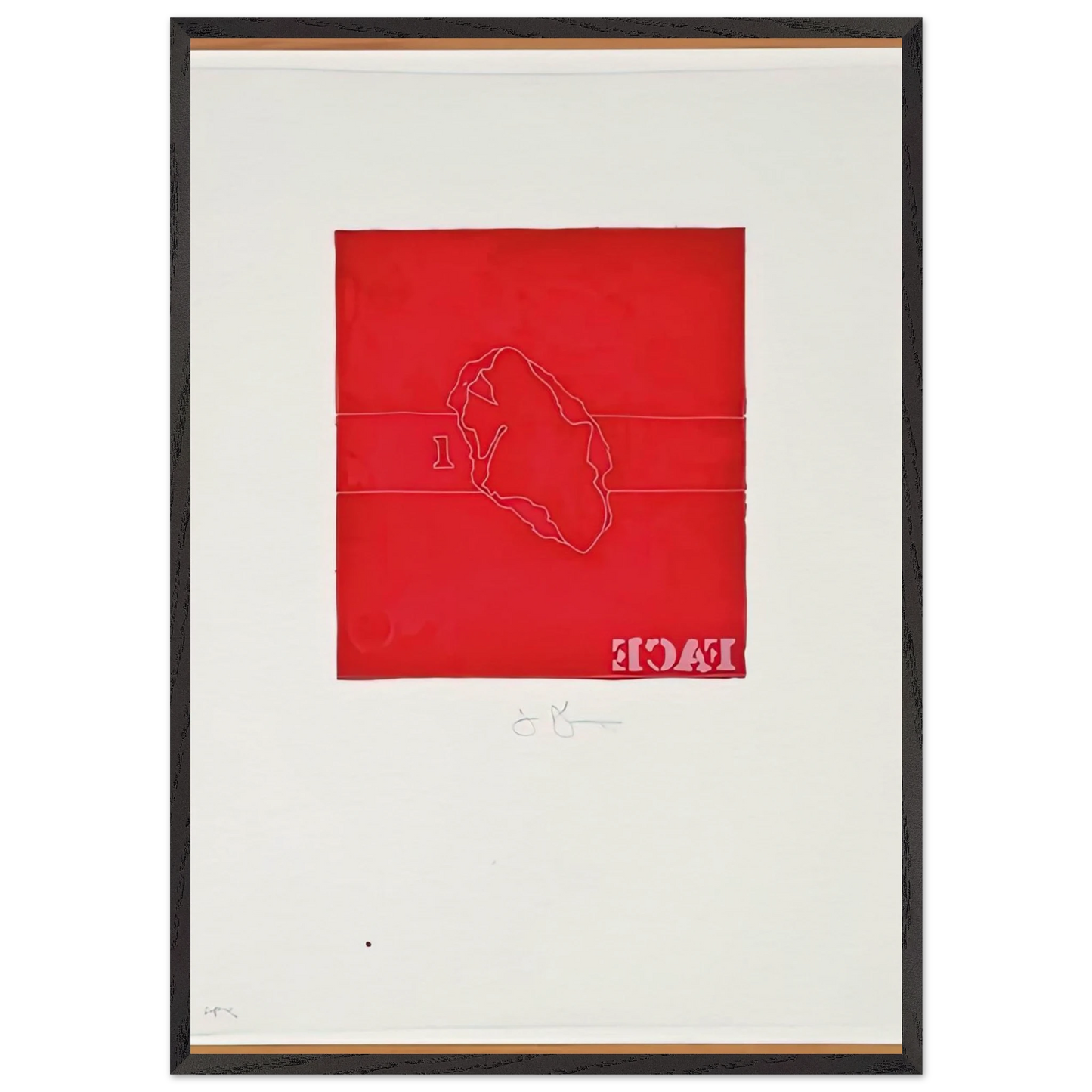 FACE CASTS FROM UNTITLED SERIES 1974 - Jasper Johns 70x100 cm / 28x40 inches Framed Art Print – Black Wooden Frame