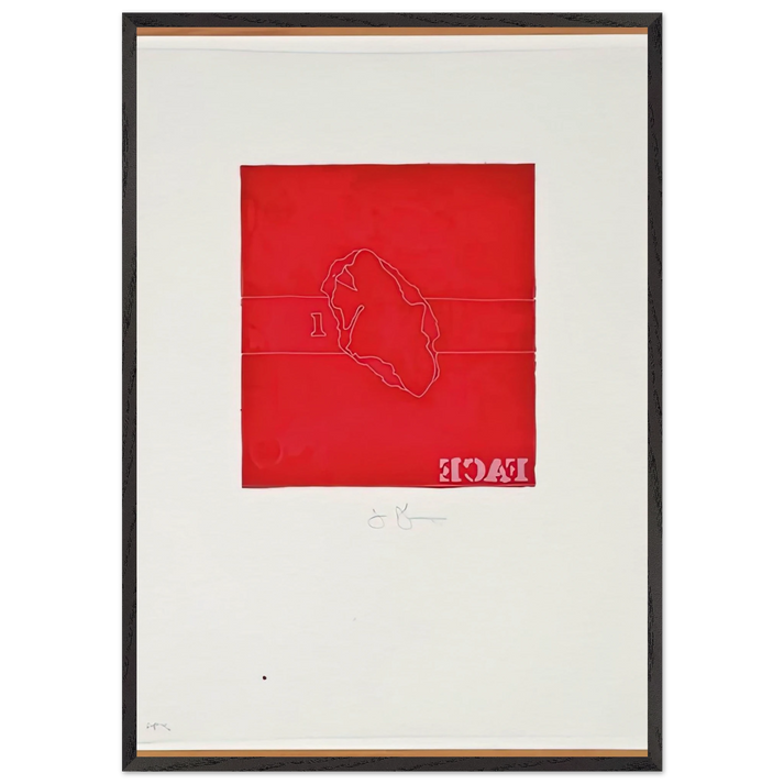 FACE CASTS FROM UNTITLED SERIES 1974 - Jasper Johns 70x100 cm / 28x40 inches Framed Art Print – Black Wooden Frame