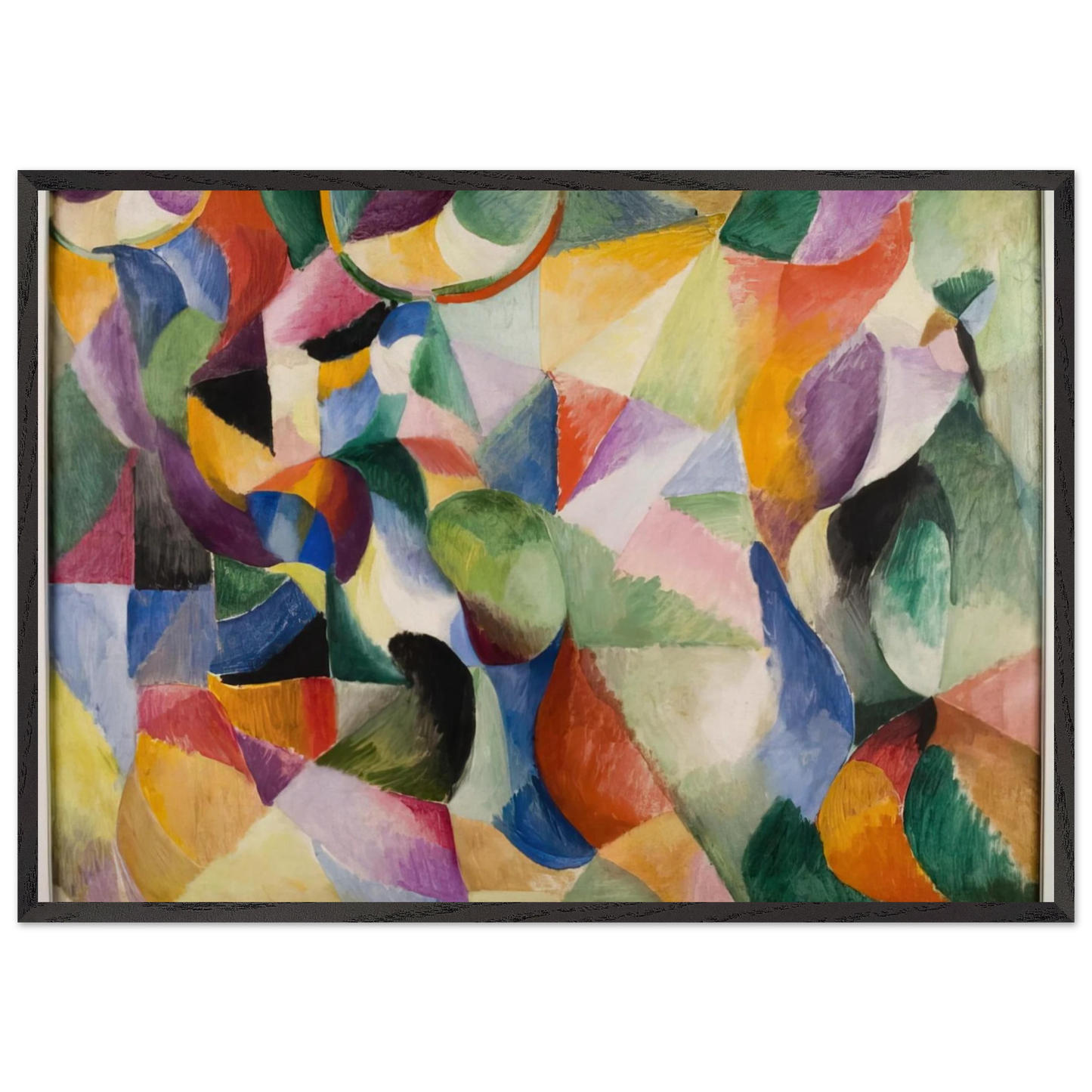 SIMULTANEOUS COLORS - Sonia Delaunay Framed Art Print – Black Wooden Frame - Default Title - -Framed Art Print