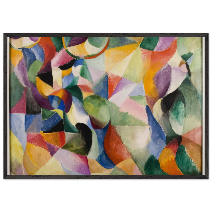SIMULTANEOUS COLORS - Sonia Delaunay 70x100 cm / 28x40 inches Framed Art Print – Black Wooden Frame