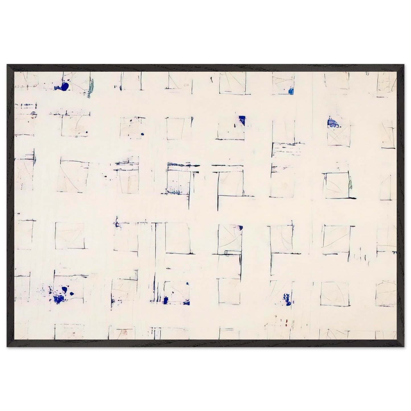 Untitled SFM83-338 - Sam Francis Framed Art Print – Black Wooden Frame - Default Title - -Framed Art Print