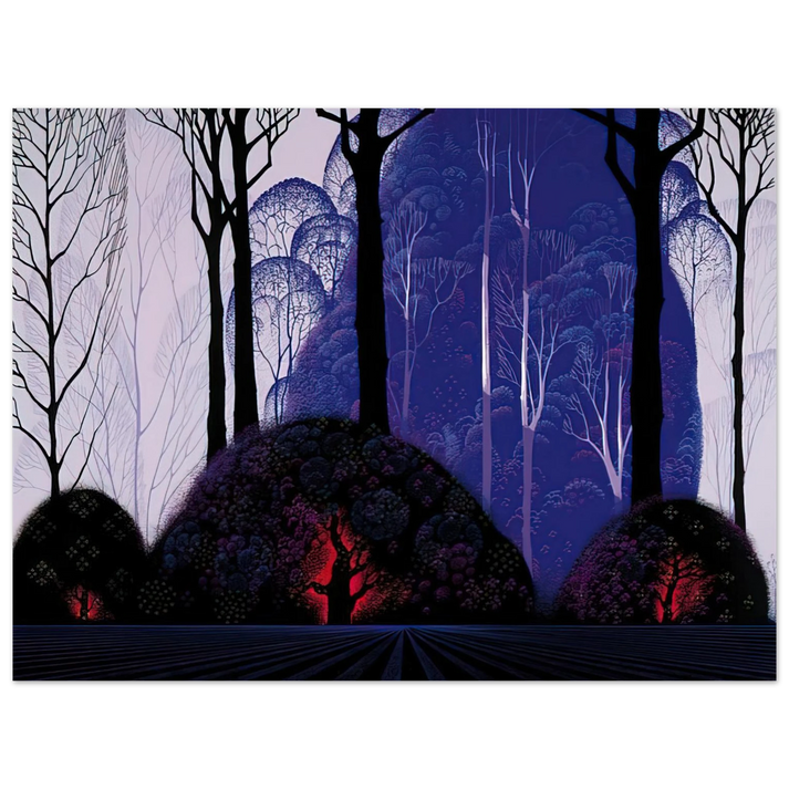Eyvind Earle - Purple Eucalyptus 75x100 cm / 30x40inches Fine Art Poster