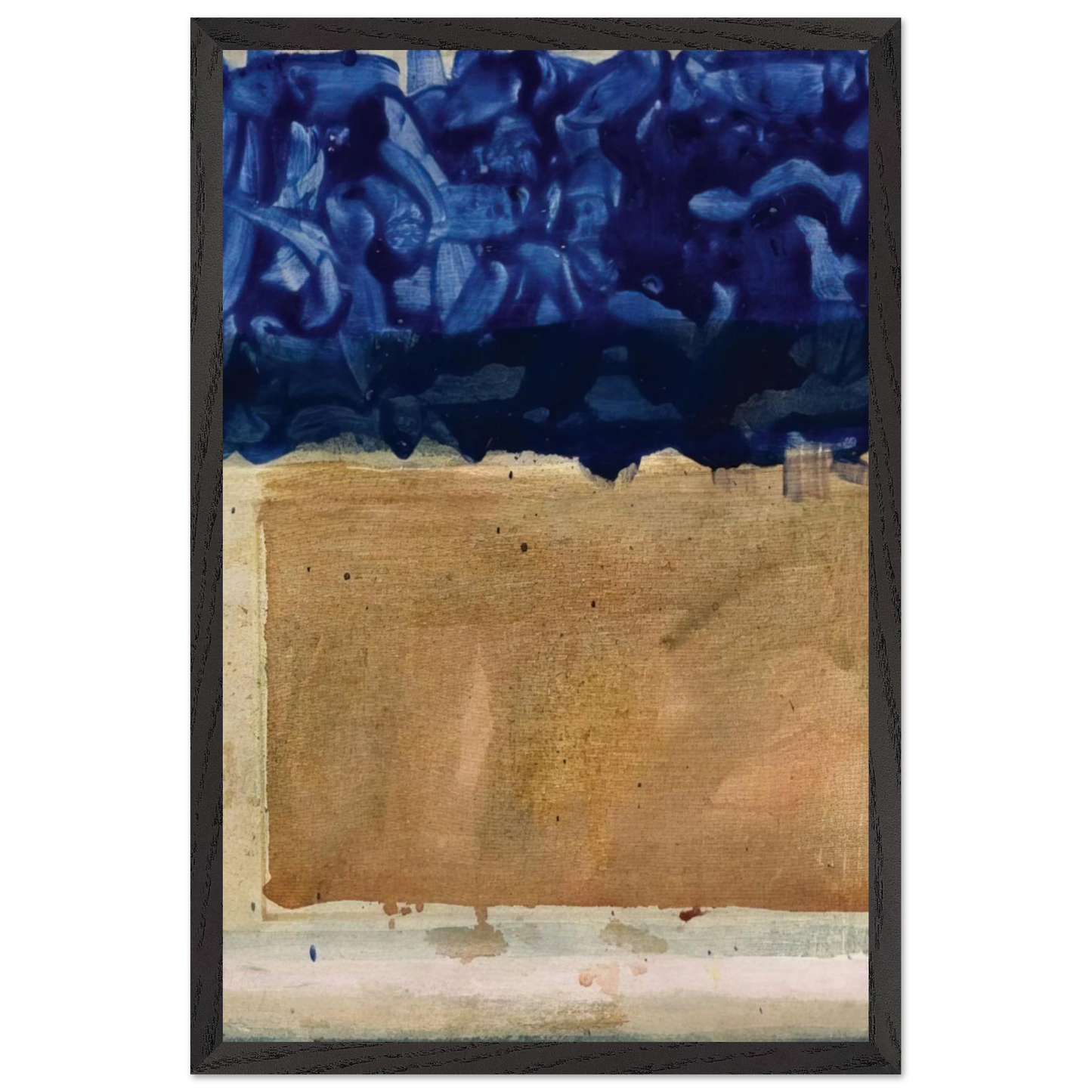 Helen Frankenthaler - Shoreline - 1952 Wall art - 20x25 cm / 8x10 inches - Premium Wooden Framed Poster With Fine Art Paper - Wood frame