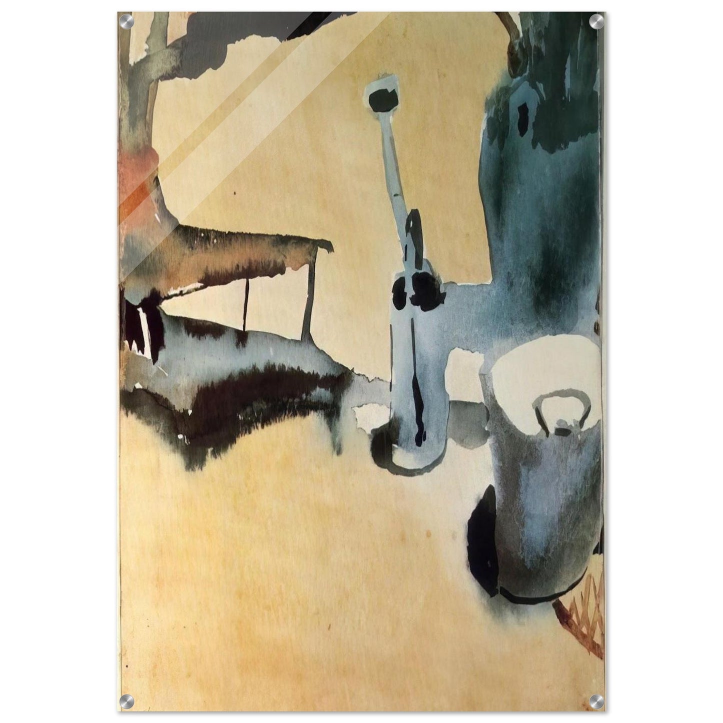 FLOWER STAND WITH WATERING CAN AND BUCKET 1910 - Paul Klee Acrylic Print - 70x100 cm / 28x40″ inches