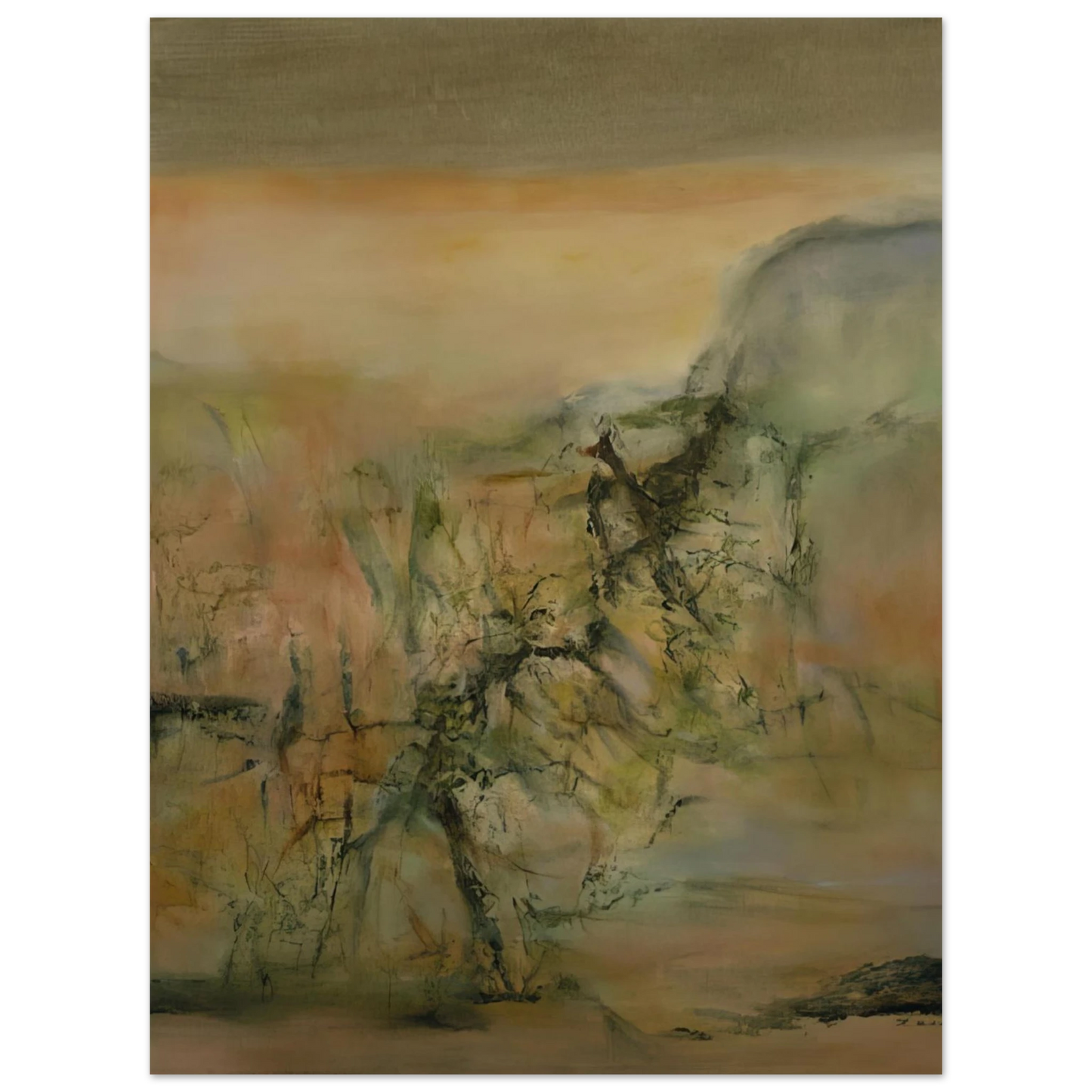 Zao Wou-Ki - 12 12 2000 2000 Fine Art Poster - Default Title
